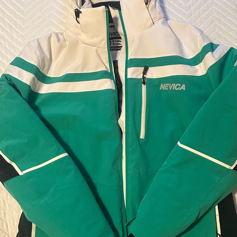 Nevica Women's Green and White Ski Jacket